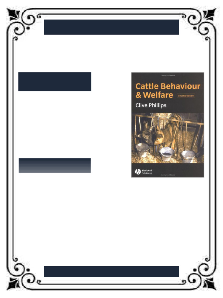 Cattle behaviour and welfare 2nd Edition C J C Phillips ebook latest ...
