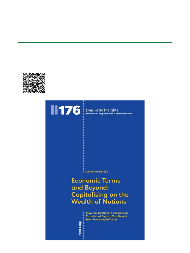 Economic Terms and Beyond Capitalising on the Wealth of Notions How ...