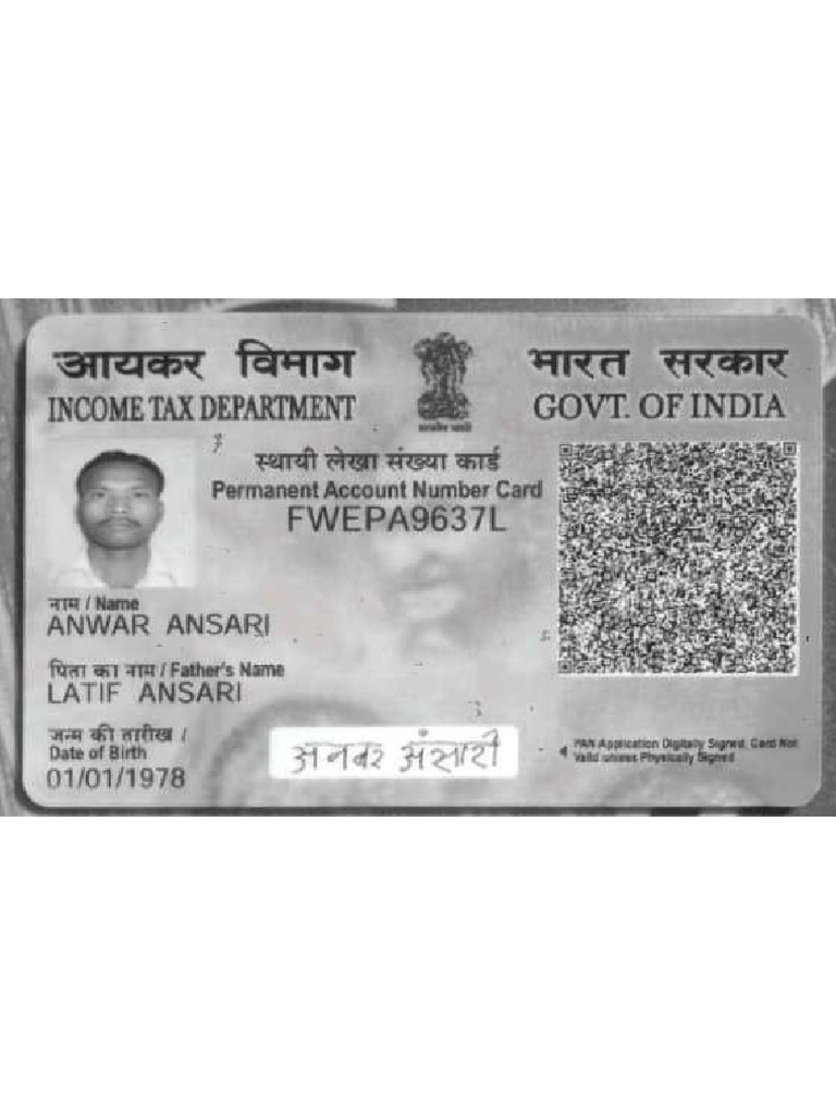 Anwar Pan Card | PDF
