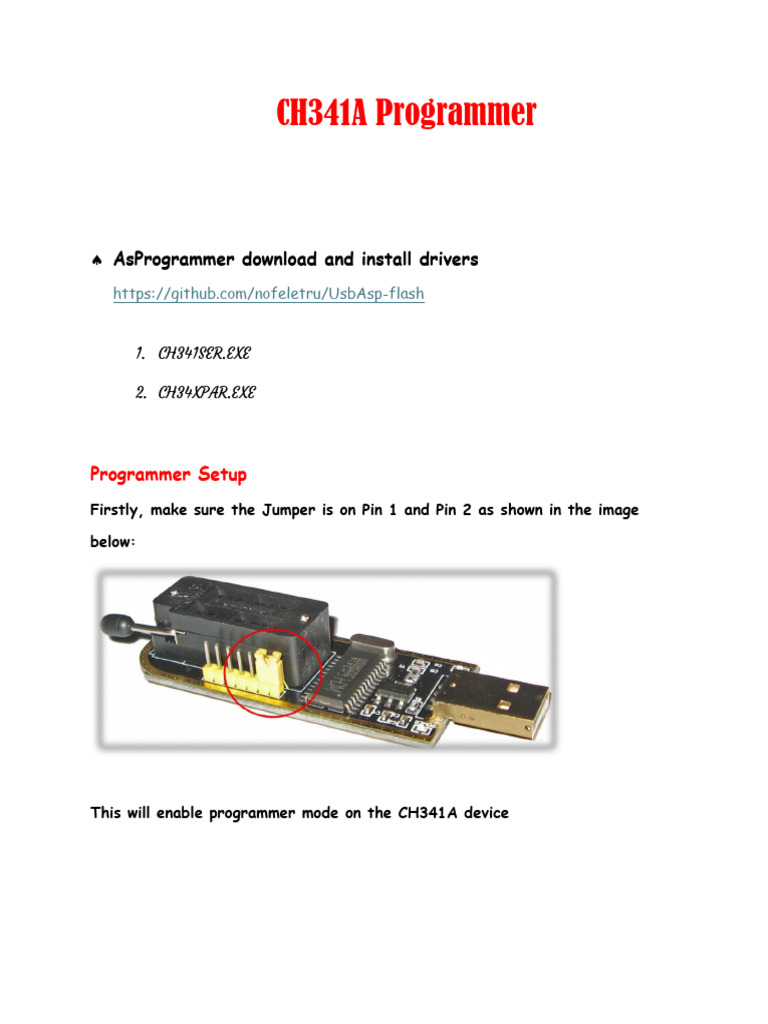 CH341A Programmer Setup Guide | PDF