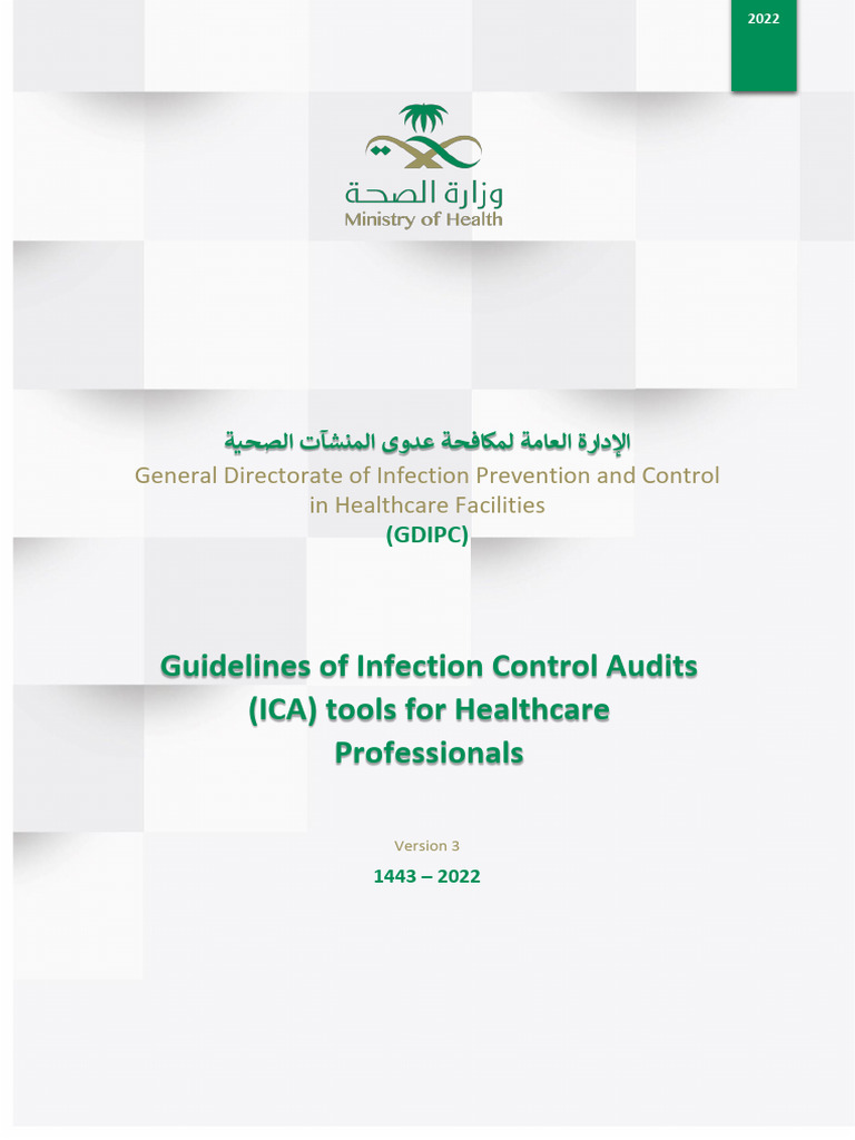 Infection Control Audit Guidelines 2022 | PDF | Audit | Health Economics
