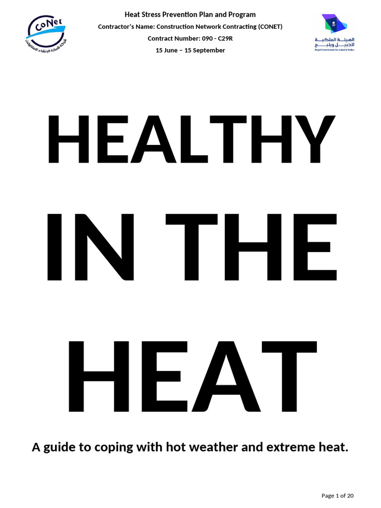 Heat Stress Prevention Program Guide | PDF | Occupational Safety And ...