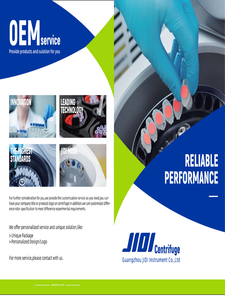 JIDI Scientific Centrifuge Catalog EN | PDF