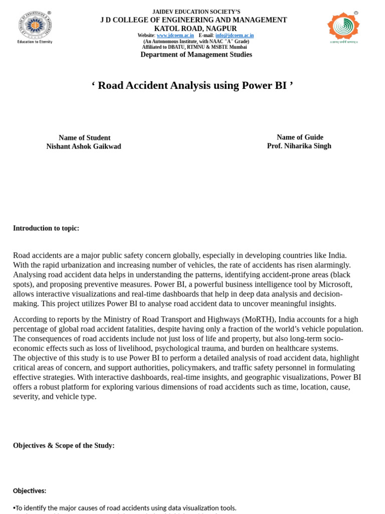 Road Accident Analysis with Power BI | PDF | Traffic Collision | Road ...