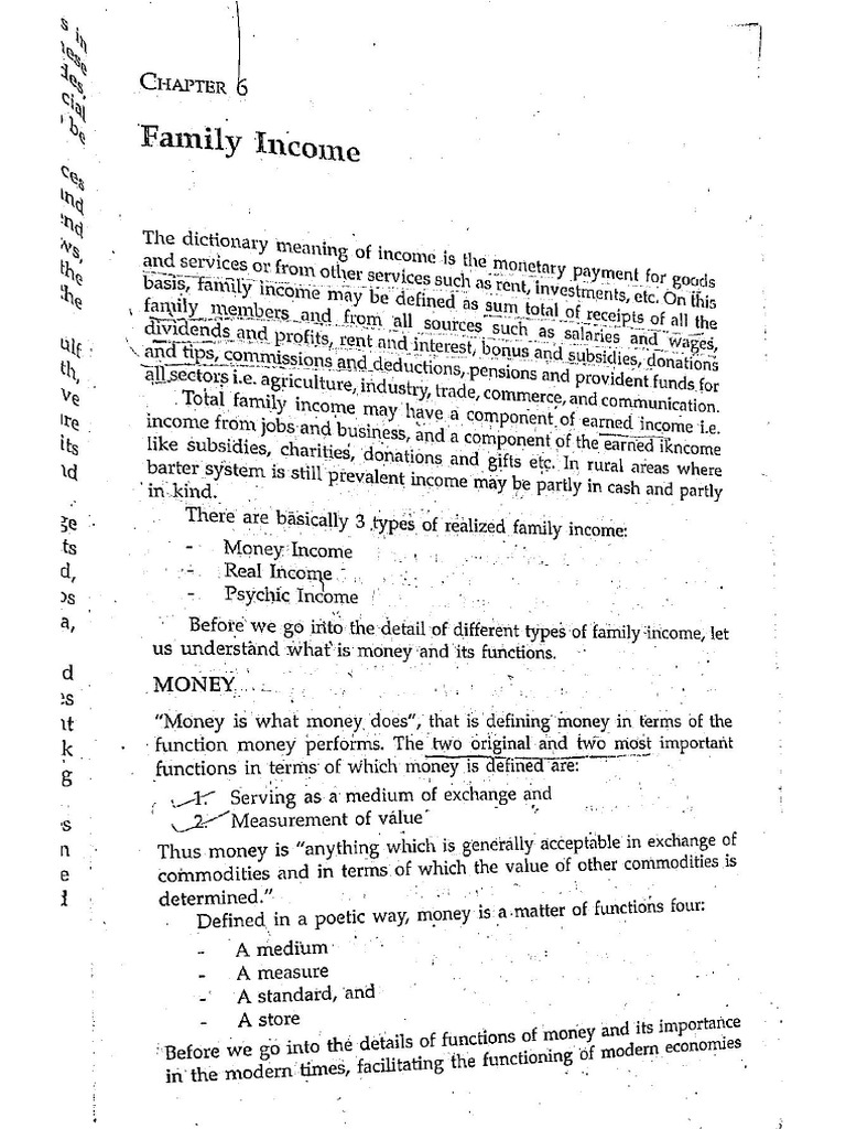 Chapter 1 - Family Income | PDF