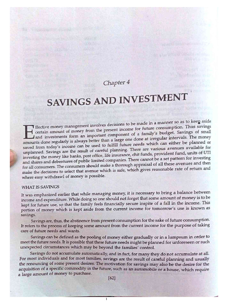 Saving and Investment | PDF