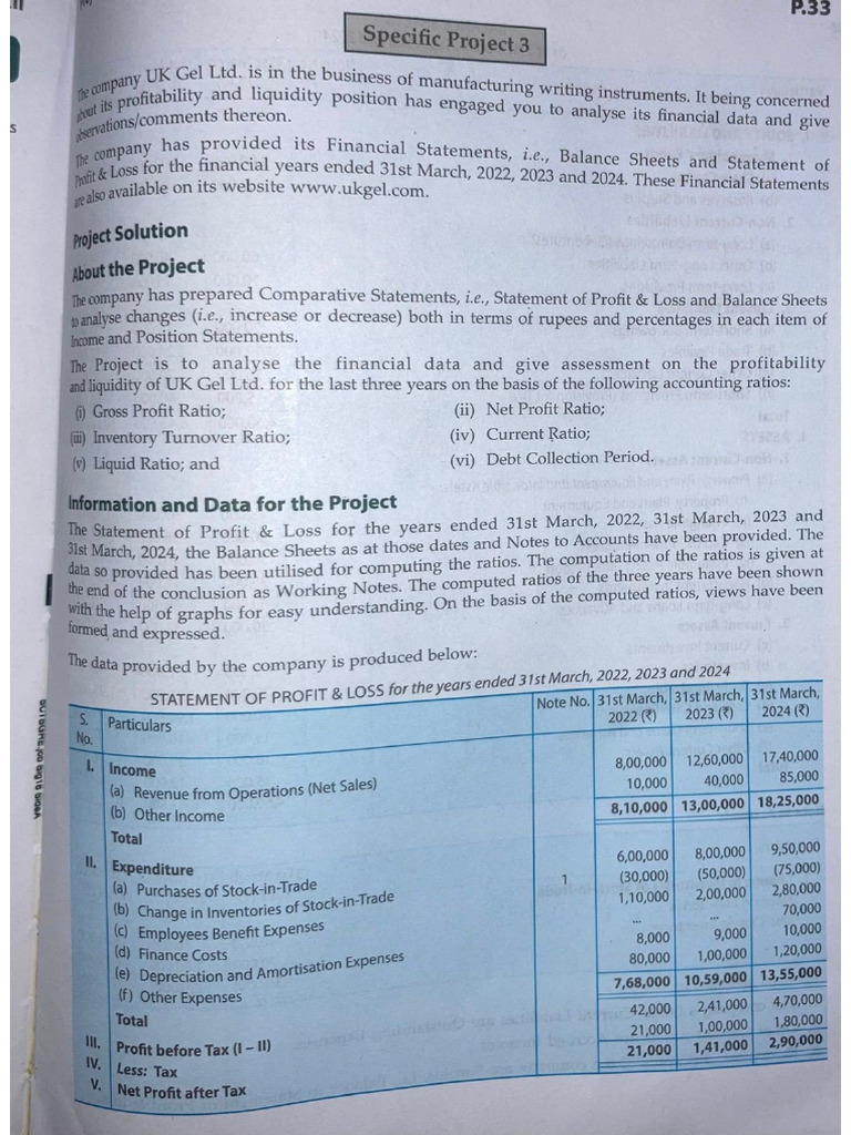 Accounts Project Work 3 | PDF