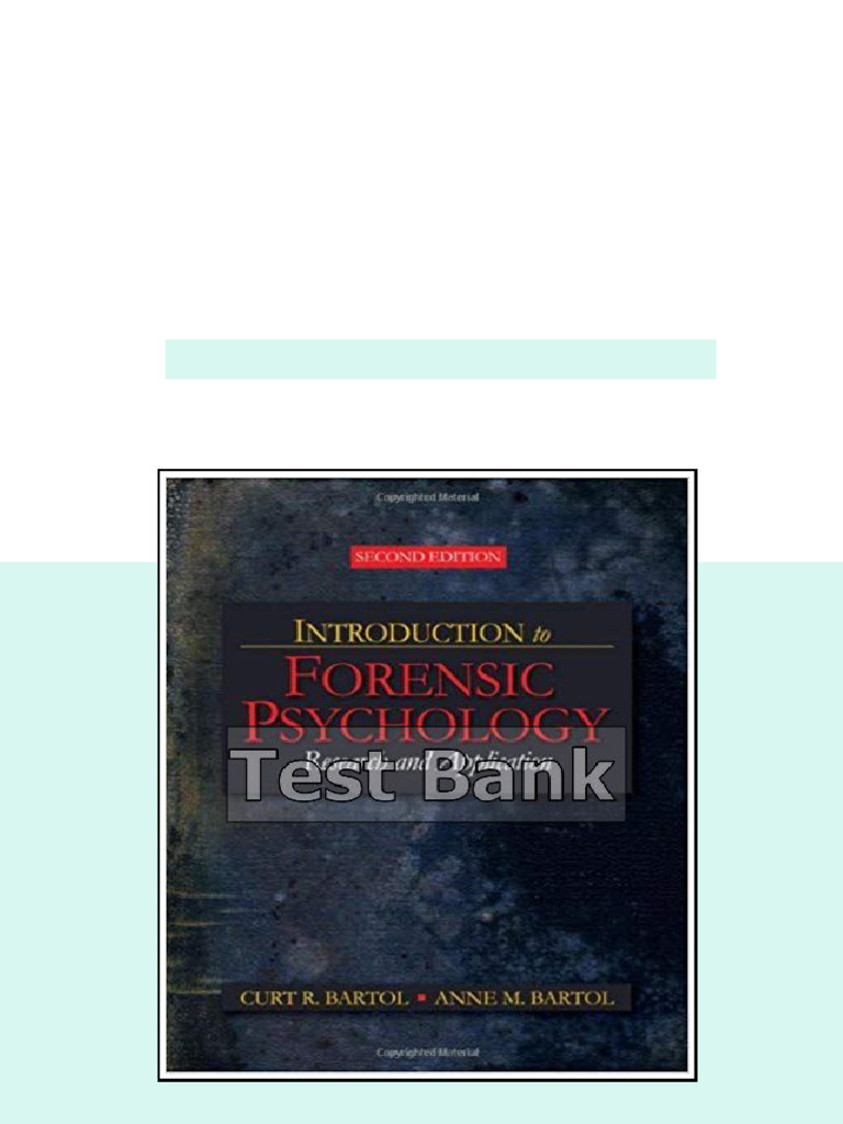 Introduction to Forensic Psychology Research and Application 5th ...