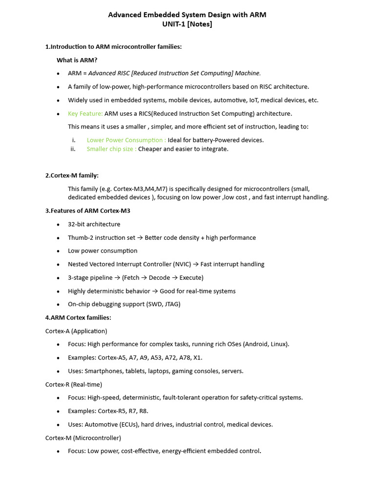 ARM Microcontroller Design Overview | PDF | Computing | Computer ...