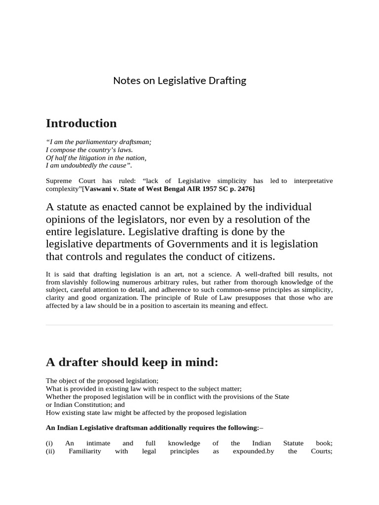 Legislative Drafting Guidelines | PDF | Bill (Law) | Repeal