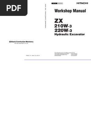 みつはページ Hitachi Zaxis 210w 220w 3 Workshop Manual | PDF | Personal