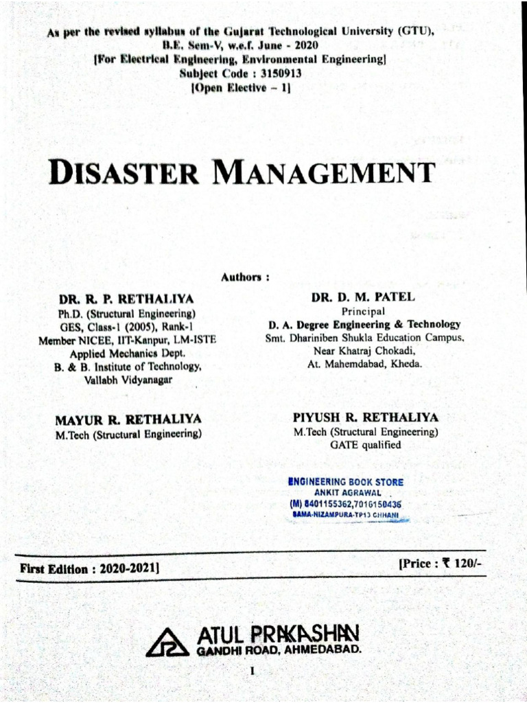 Disaster Management Course Overview | PDF | Natural Disasters ...