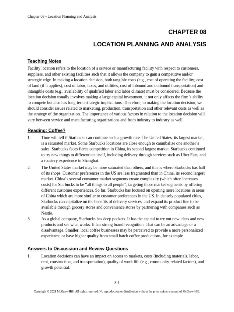 Location Planning and Analysis Guide | PDF | Cost Of Living | Labour ...