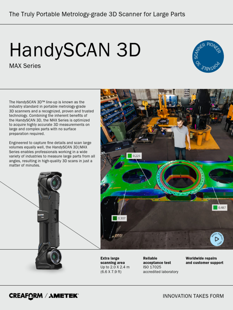 HandySCAN 3D MAX: Portable 3D Scanner | PDF