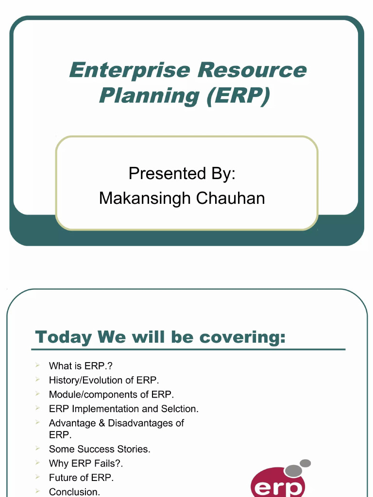 Enterprise Resource Planning (ERP) | PDF