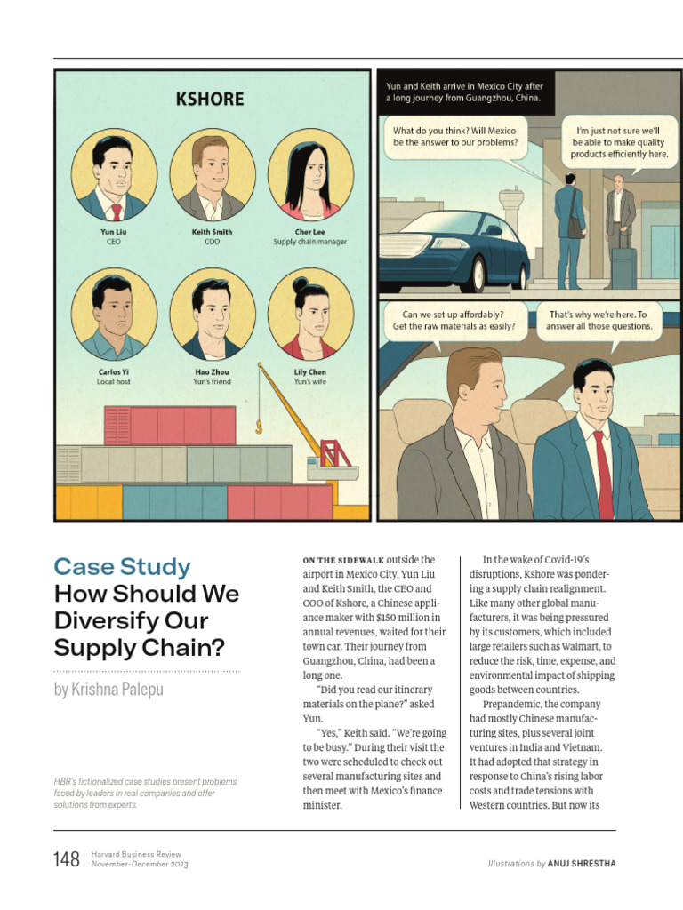 Case Study How Should We Diversify Our Supply Chain Text | PDF