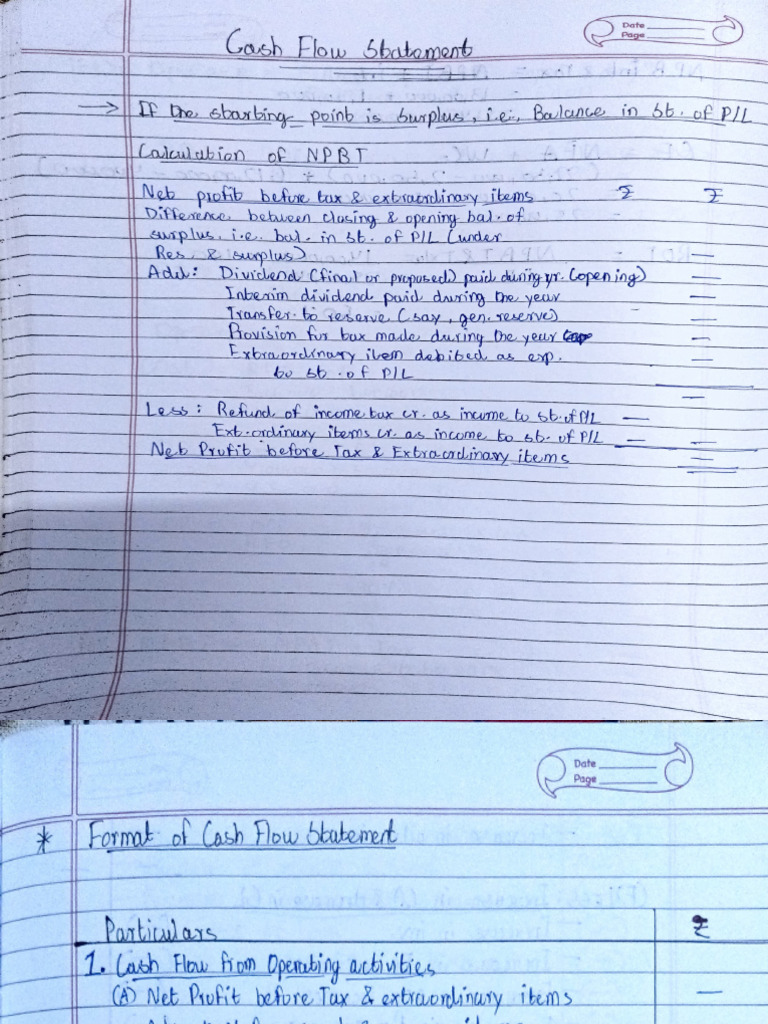Cash Flow Notes | PDF