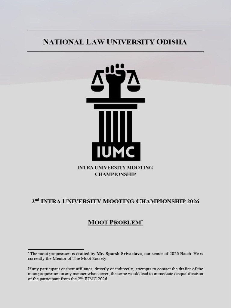 Moot Problem: 2nd IUMC 2026 Case Study | PDF | Acquittal