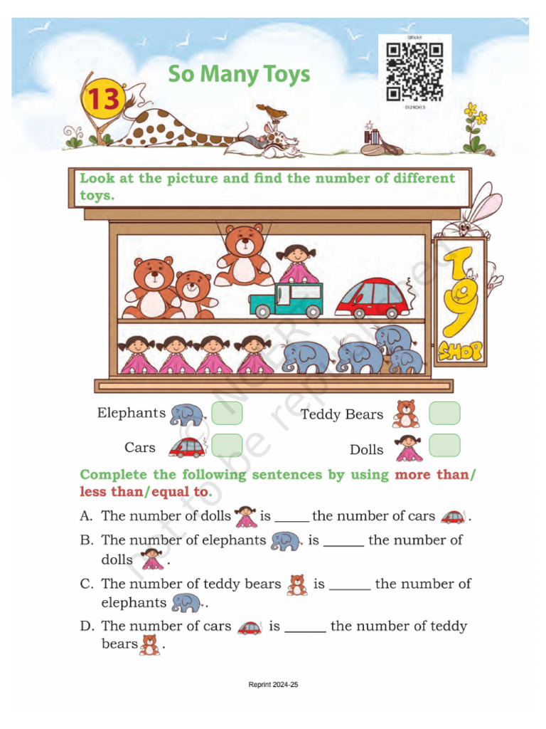 Data Handling - Class 1 Worksheet | PDF