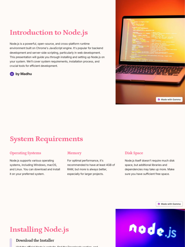 Installing Node.js: A Step-by-Step Guide | PDF | Software | Computing