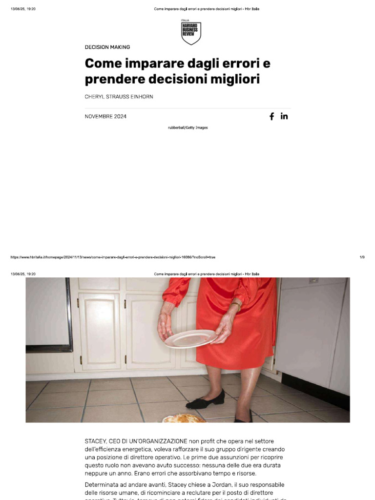 Come Imparare Dagli Errori e Predere Decisioni Migliori | PDF