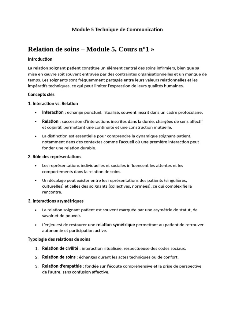 Techniques de Communication en Soins | PDF | Médiation | Négociation