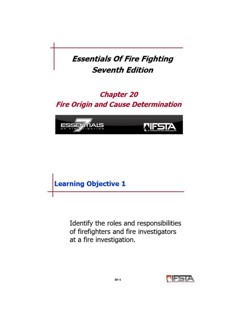 Fire Investigation Roles for Firefighters | PDF
