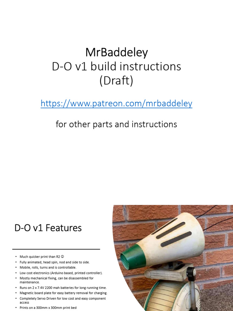 D-O v1 Build Instructions and Features | PDF | Arduino | Nut (Hardware)