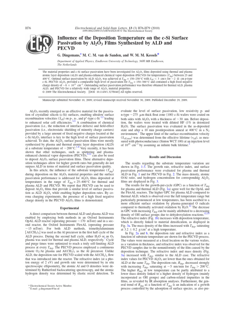 [2009] ESSL, Influence of the Deposition Temperature on the C-Si ...