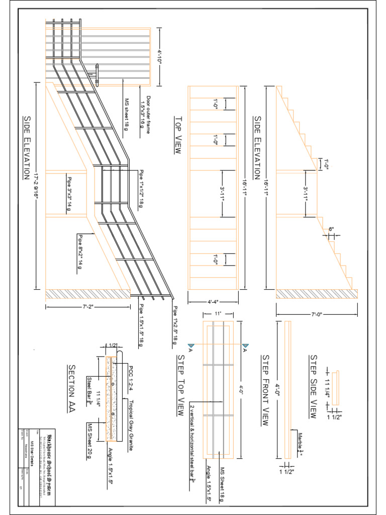 MS Stair Details and Specifications | PDF