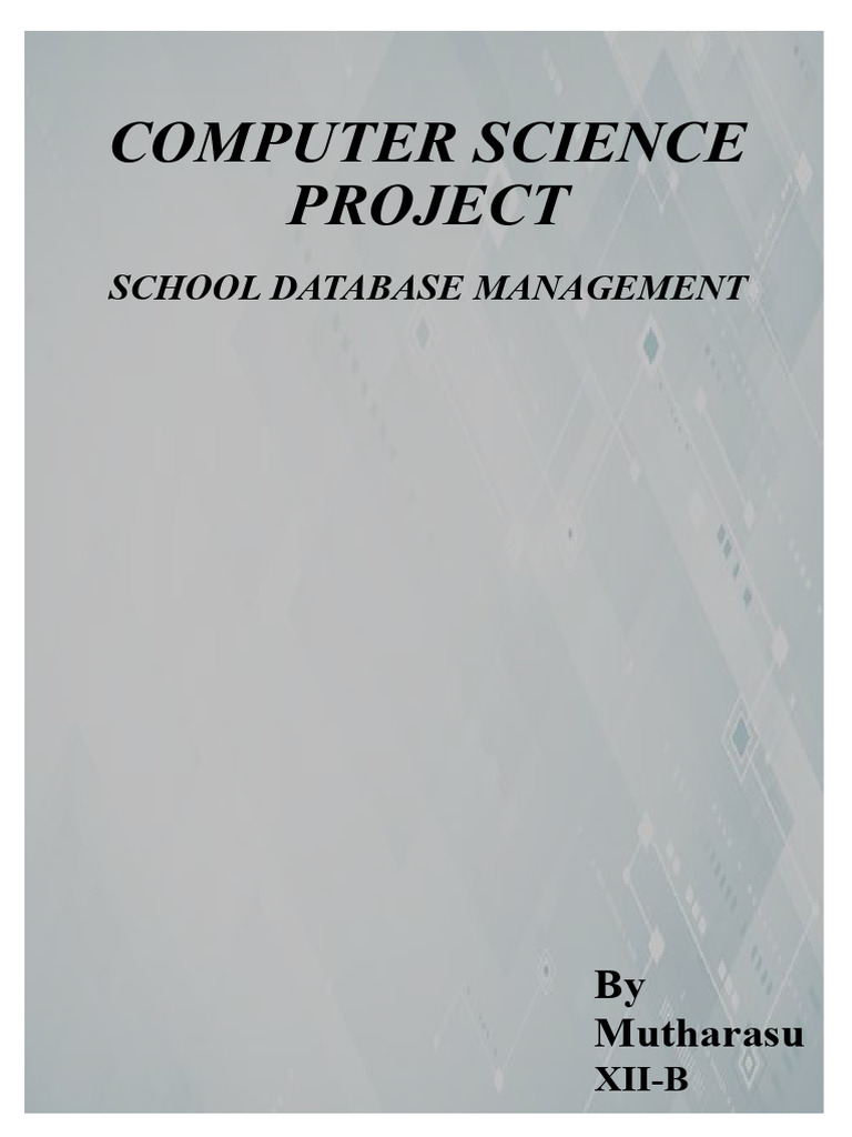 COMPUTER SCIENCE | PDF | Databases | My Sql