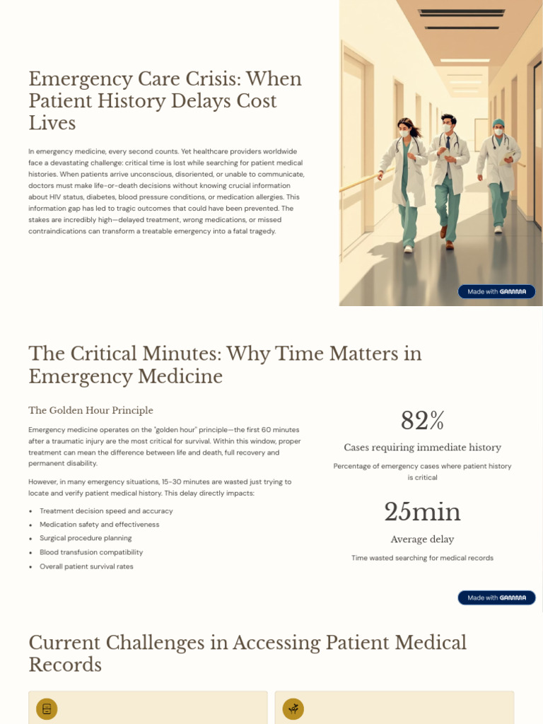 Emergency Care Crisis When Patient History Delays Cost Lives | PDF ...