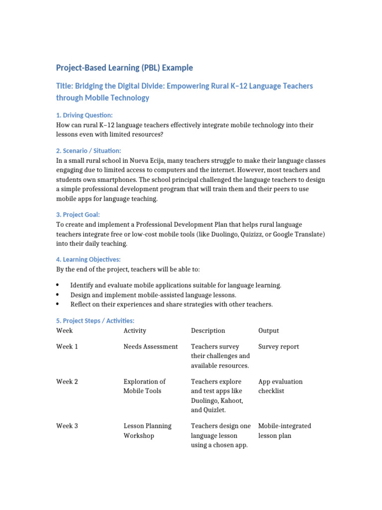 Mobile Tech for Rural Language Teachers | PDF | Teachers | Learning