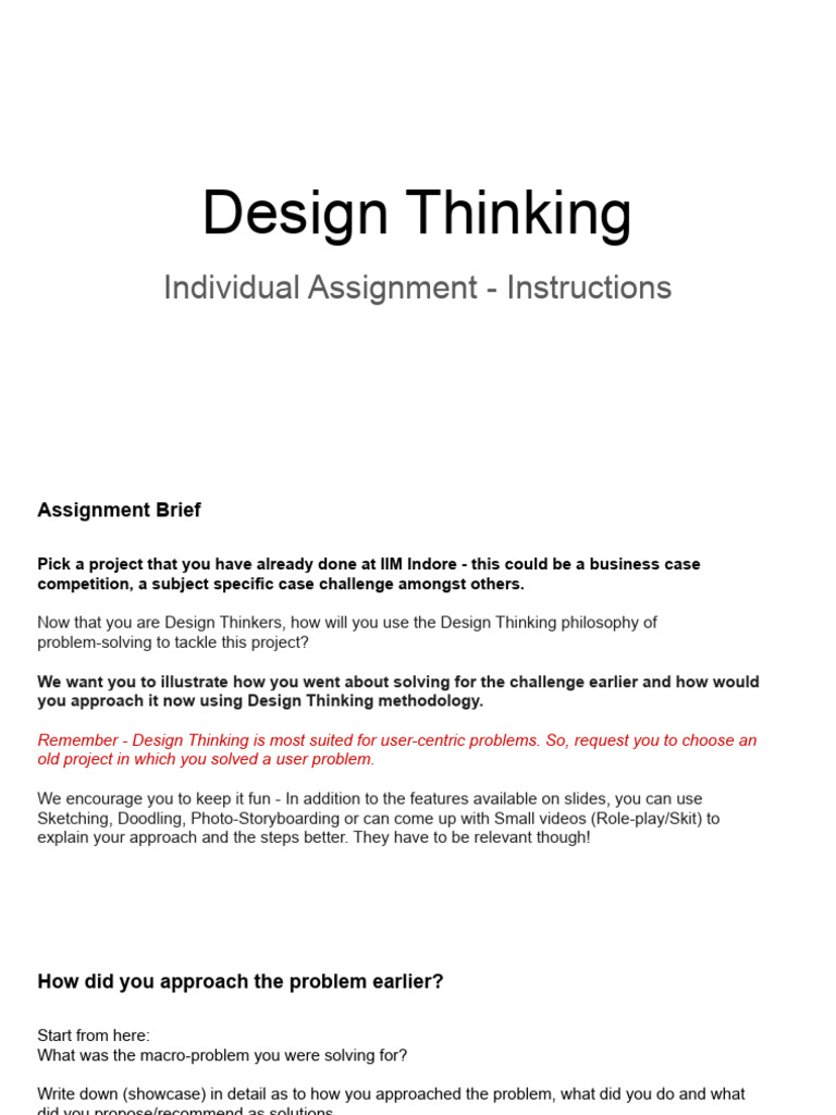 Individual Assignment Template - Section a (Instructions) | PDF