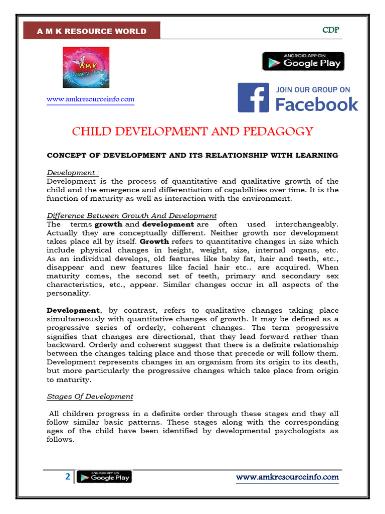 Child Development Stages and Factors | PDF | Schema (Psychology ...