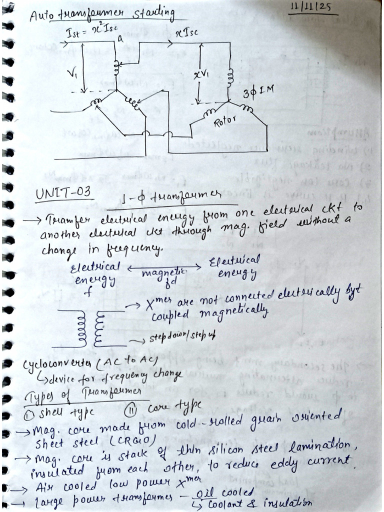 Transformer Machine Class Notes | PDF