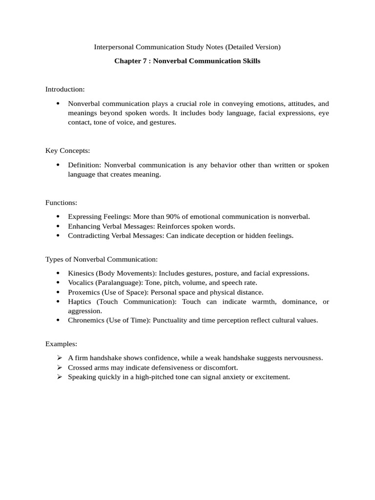 Nonverbal Communication & Conflict Management | PDF | Nonverbal ...