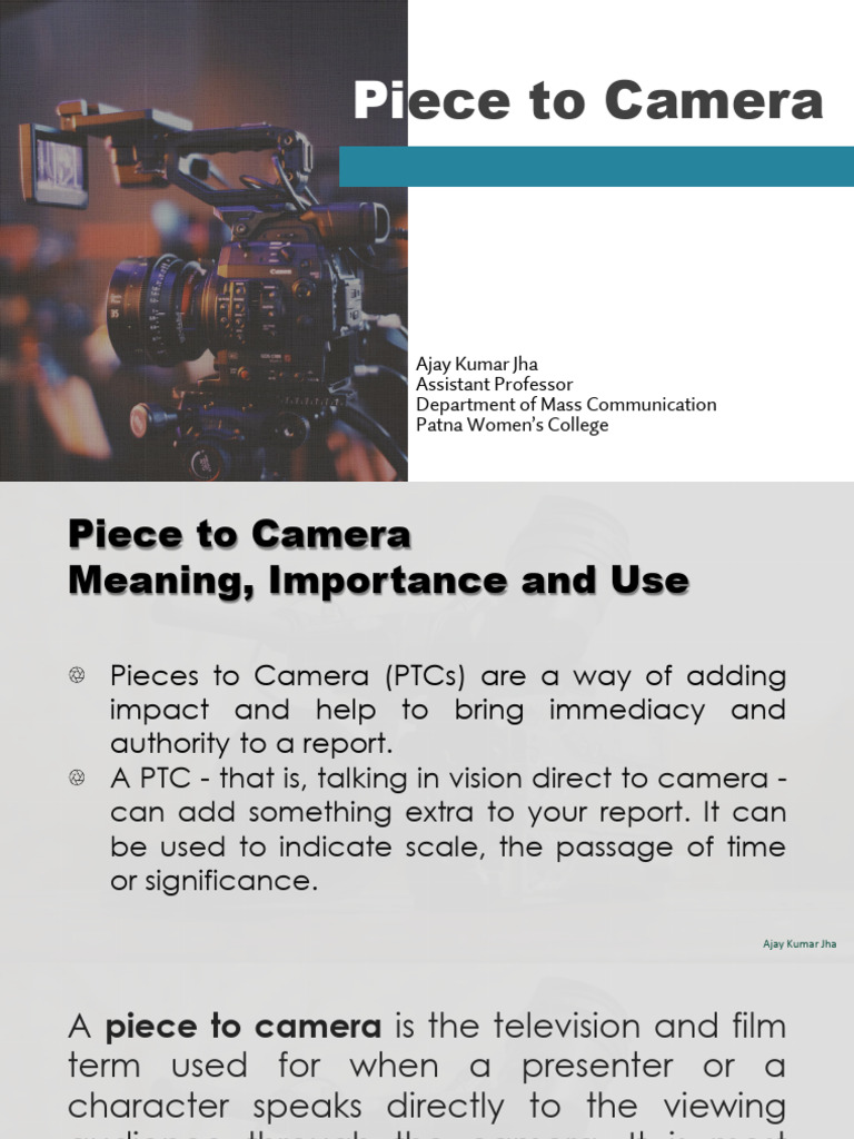 Understanding Pieces to Camera in Media | PDF