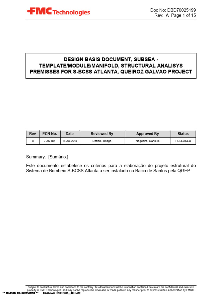 DBD70025199 - Design Basis Document - Structural Analysis Premisses For ...