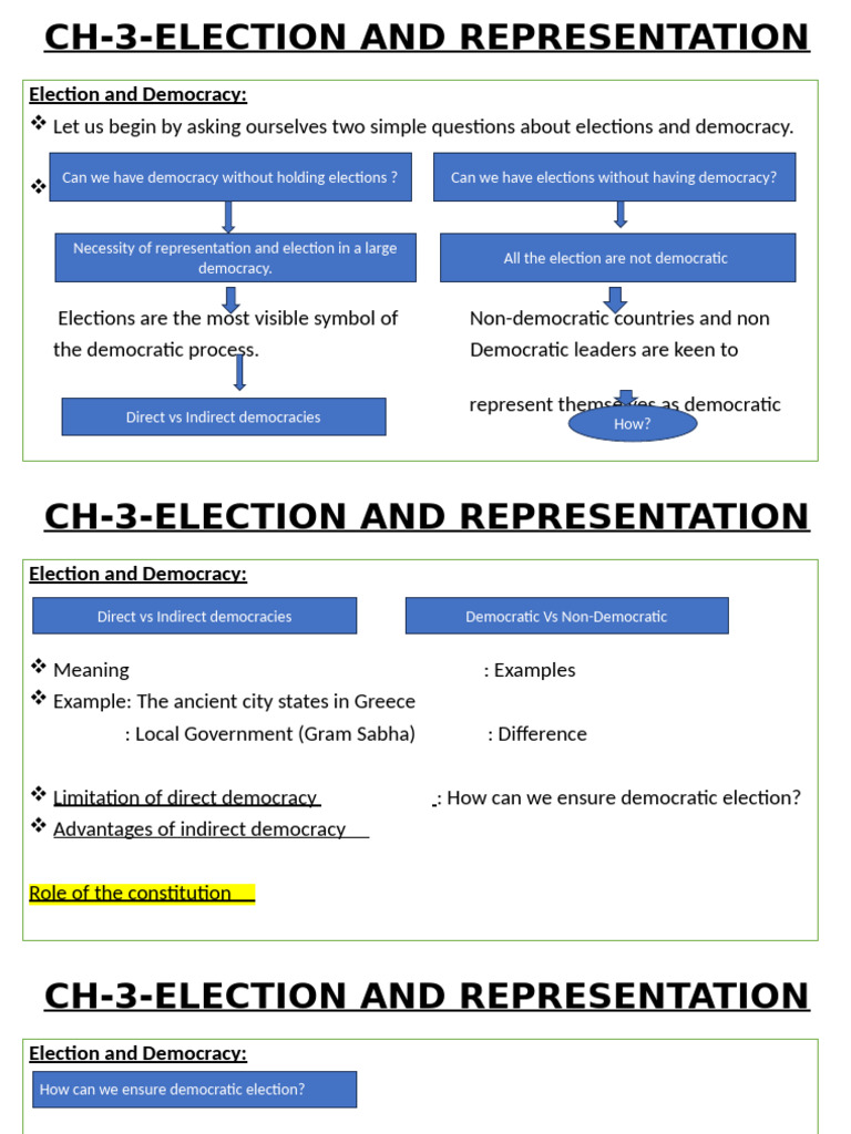 Understanding Elections and Representation | PDF | Elections | Voting