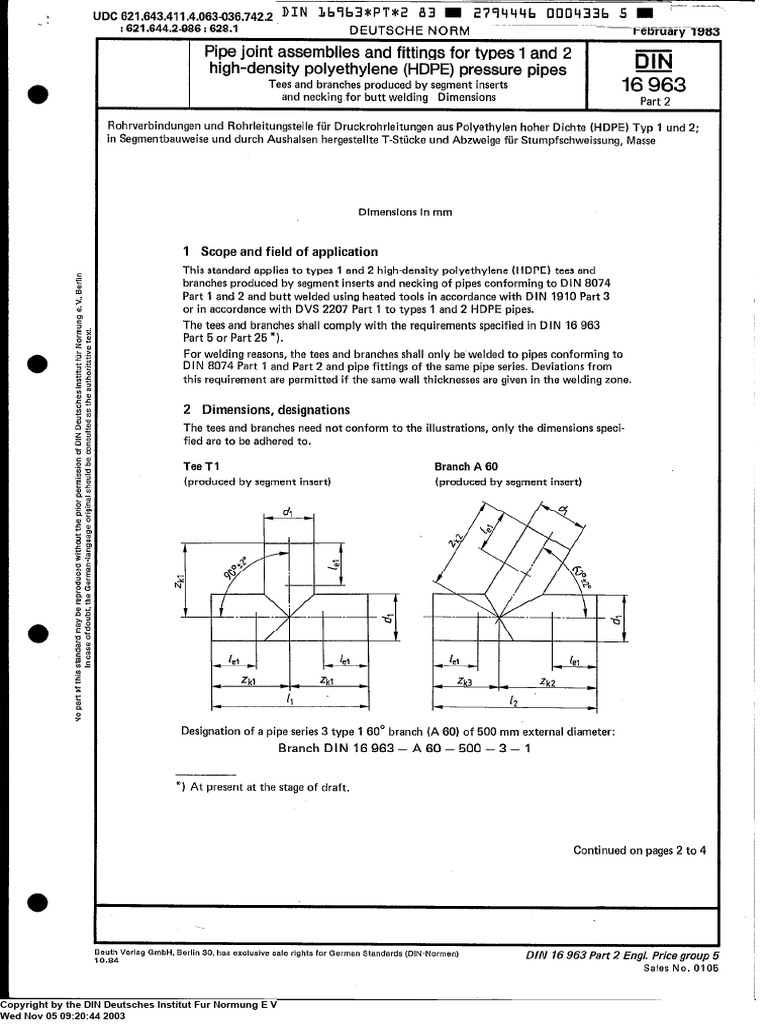 DIN Copyright Information 2003 | PDF