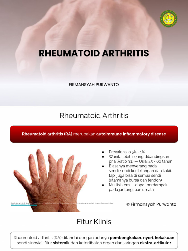 Gejala dan Diagnosis Rheumatoid Arthritis | PDF