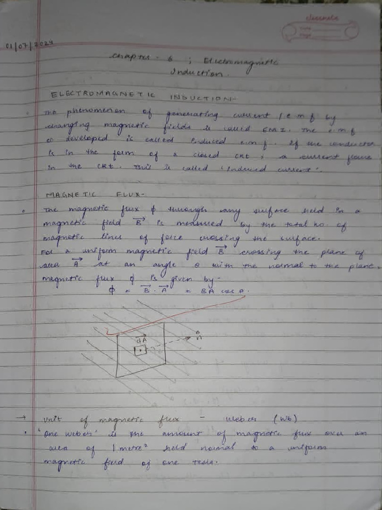 Physics Ch-EMI Notes | PDF