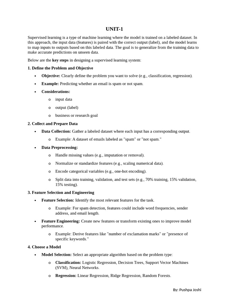 Ml UNIT-1 | PDF | Support Vector Machine | Machine Learning