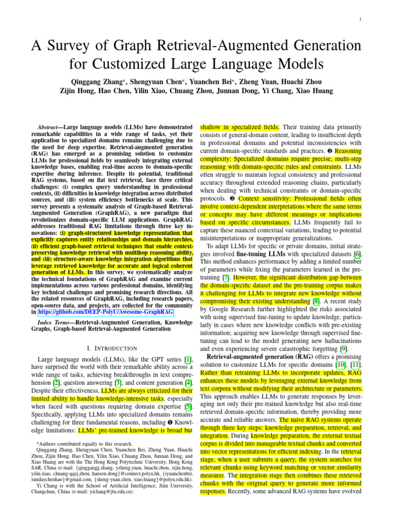 A Survey of Graph Retrieval-Augmented Generation for Customized Large ...