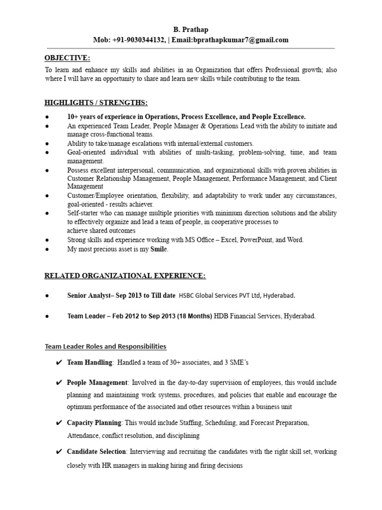 Prathap Resume - For AM Position | PDF | Social Psychology | Business