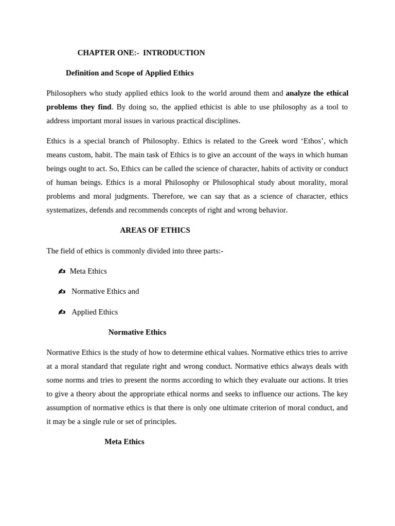Understanding Applied Ethics and Its Scope | PDF | Bioethics | Morality