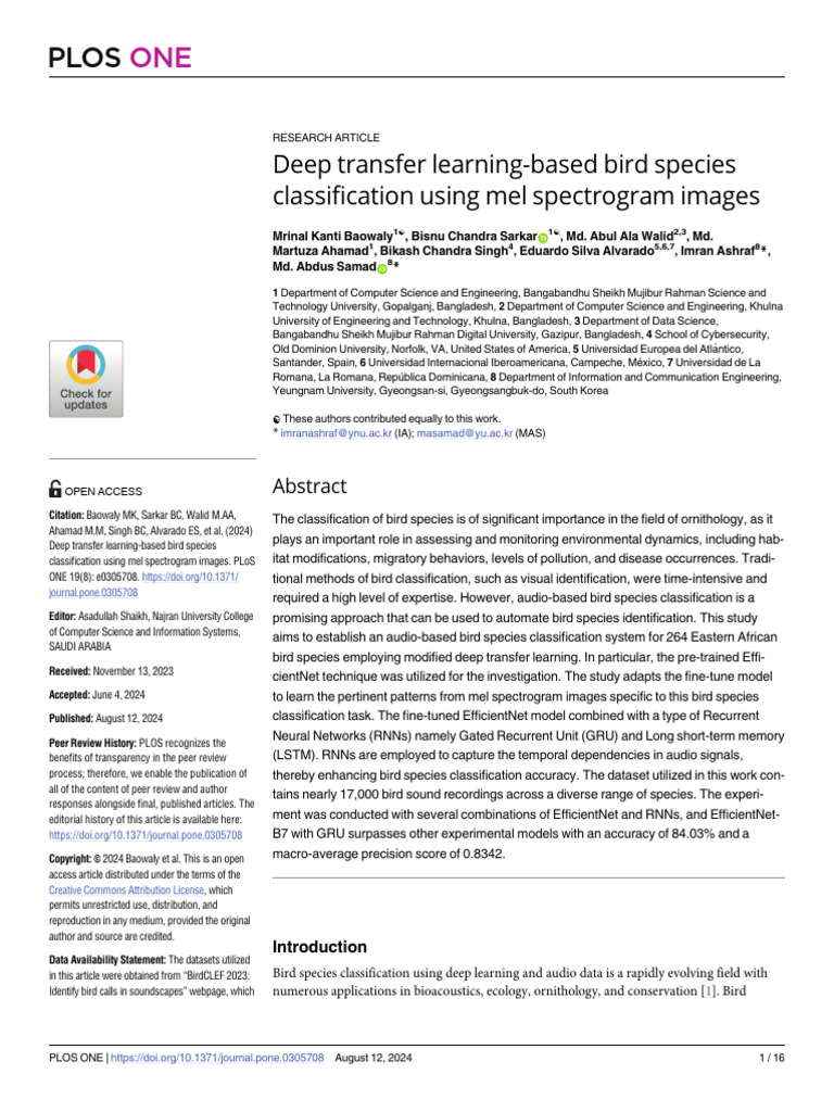 Bird Species Classification via Deep Learning | PDF | Machine Learning ...