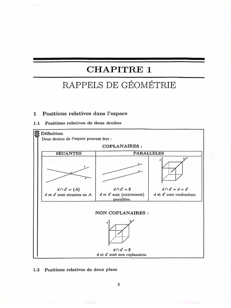 Chapitre 1 Cour de Maths | PDF