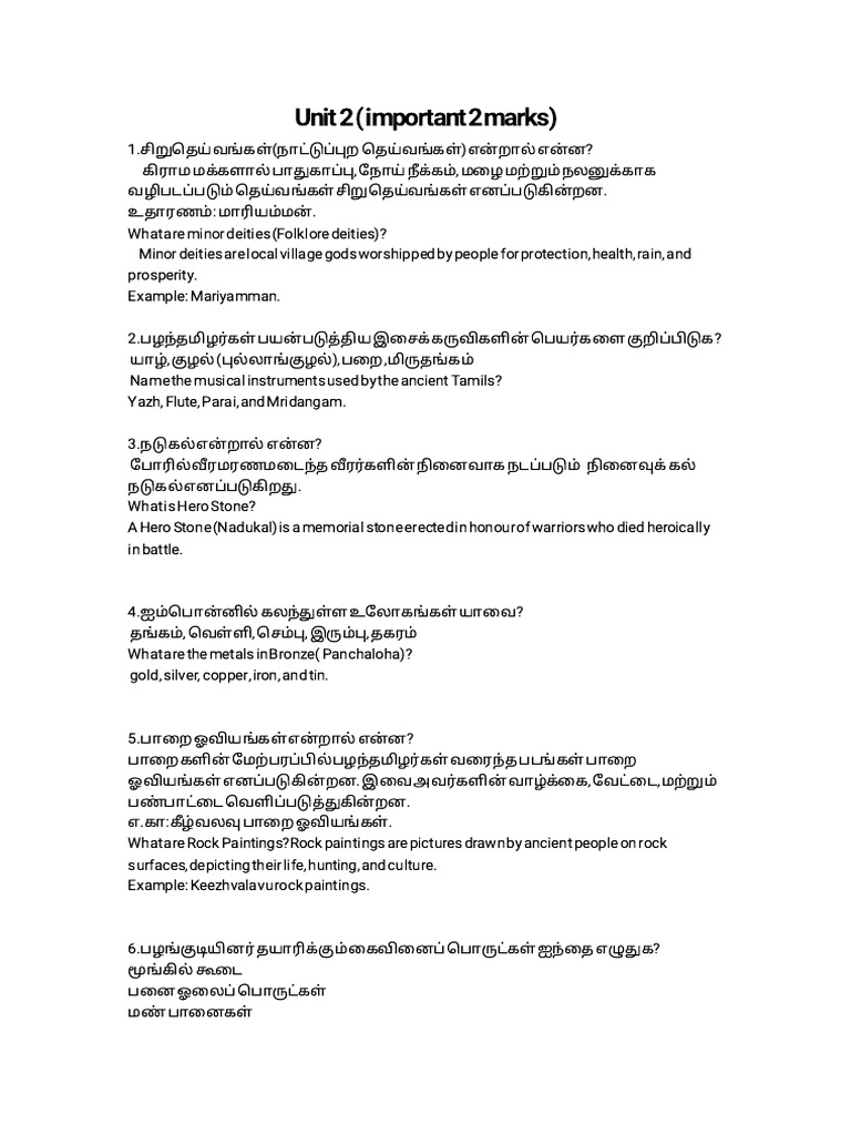 Unit 2 ( important 2 marks)(1) | PDF